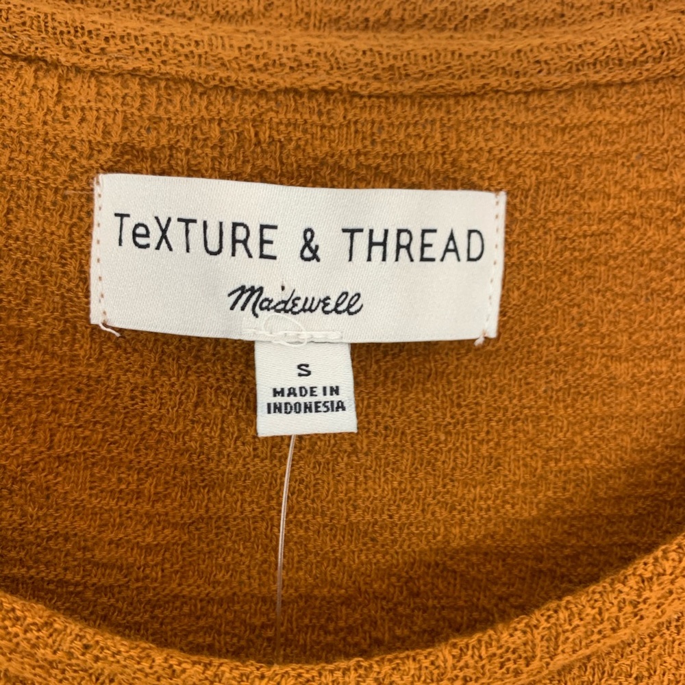 Madewell Texture & Thread Tie Front Top S NWT - Picture 6 of 11